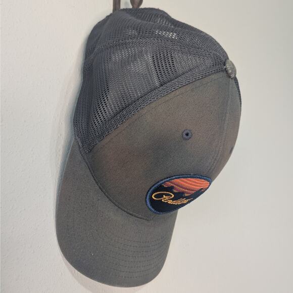 Pendleton Sunset Mountain Logo Patch Gray Mesh Snapback Trucker Hat 110 Flex Fit - Picture 4 of 8